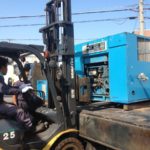 八尾市まで箱型コンプレッサーの出張買い取りに行ってきました。☆