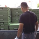 中央区、某薬品メーカー様の内装用床材を撤去させていただきました。