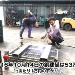 【銅相場情報 2016.10.14】1tあたり1万円の下がり⤵