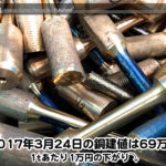 【銅相場情報 2017.3.24】1万円下がりで69万円に改定⤵