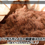 【銅相場情報 2017.5.24】1tあたり2万円上がりの68万円に改定☆⤴⤴