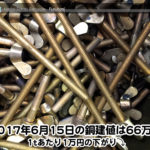 【銅相場情報 2017.6.15 】1tあたり1万円下がりの66万円に改定☆（^▽^）⤵