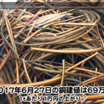 【銅相場情報 2017.6.27】1tあたり1万円上がりの69万円に改定です☆⤴
