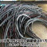 【銅建値情報 2018.1.29】1tあたり1万円上がりの81万円に改定⤴