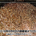 【銅建値情報 2018.8.8】1tあたり1万円下がりの72万円に改定☆⤵