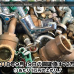 【銅建値情報 2018.9.19】1tあたり1万円上がりの72万円の上がり⤴