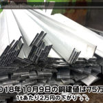 【銅建値情報 2018.10.9】1tあたり2万円下がりの75万円に改定⤵⤵