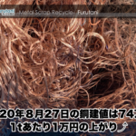 【銅相場情報 2020.8.27】1tあたり1万円上がりの74万円に改定☆⤴