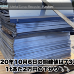【銅建値情報 2020.10.6】1tあたり2万円下がりの73万円に改定⤵⤵
